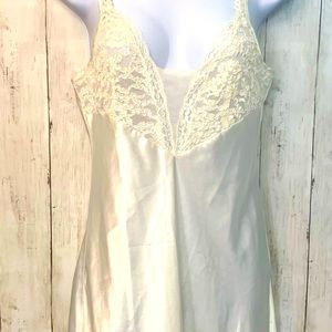 Vintage Victoria Secret Satin Ivory Nightgown